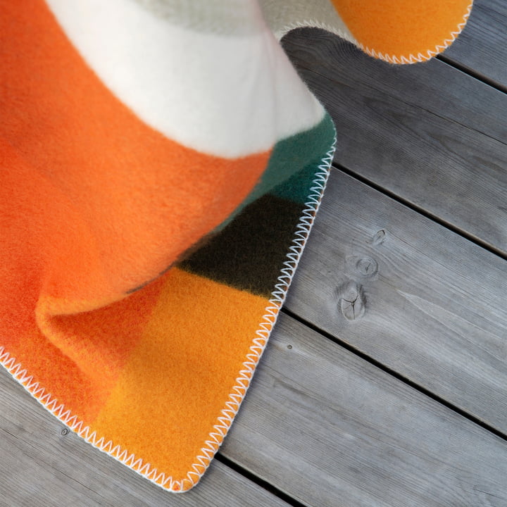 Mikkel Wool blanket, 135 x 200 cm, orange by Røros Tweed