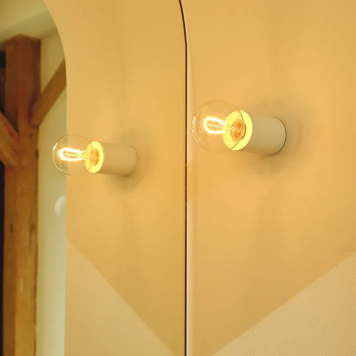 Bee Wall and ceiling lamp from Collection in the color white