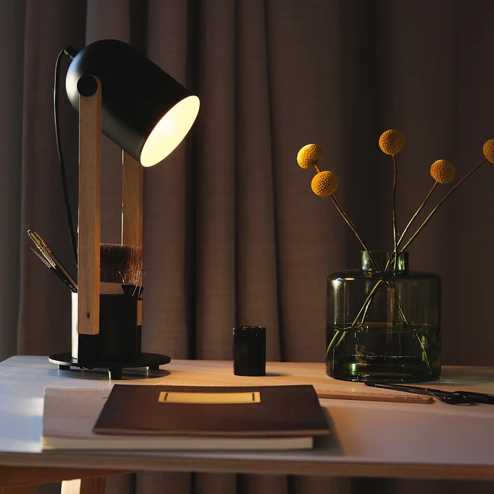 Table lamp Nico from Collection in the color black matt