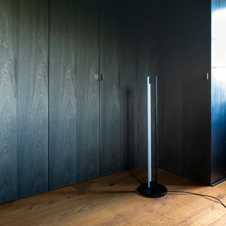 Tube Light floor lamp, LED line lamp dimmable, black by ClassiCon