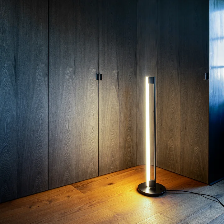 Tube Light floor lamp, LED line lamp dimmable, black by ClassiCon