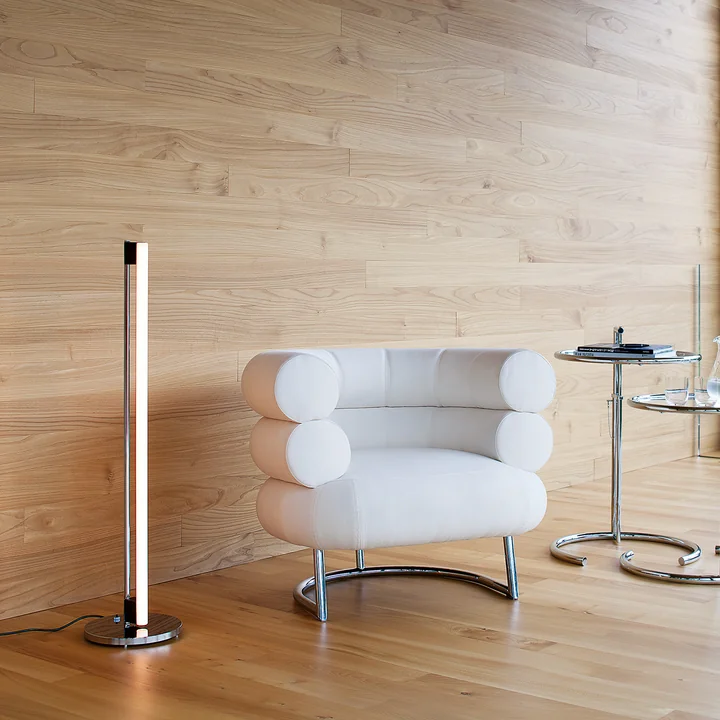 Tube Light floor lamp, LED line lamp dimmable, chrome by ClassiCon