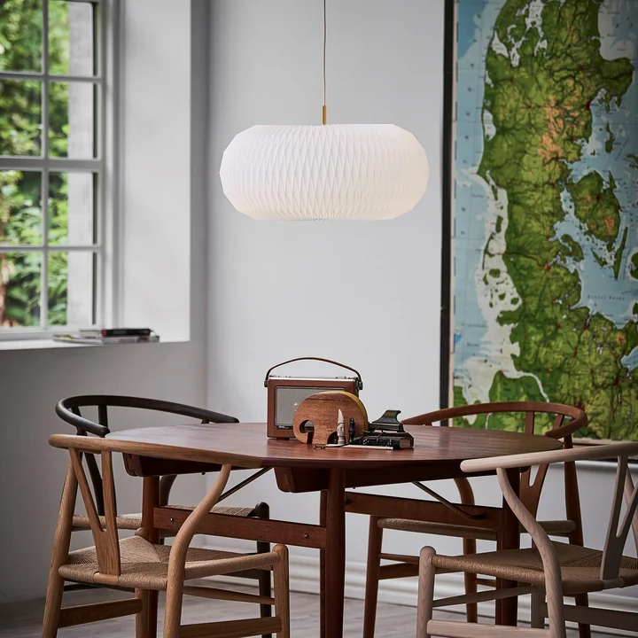 Donut Pendant lamp brass white from Le Klint