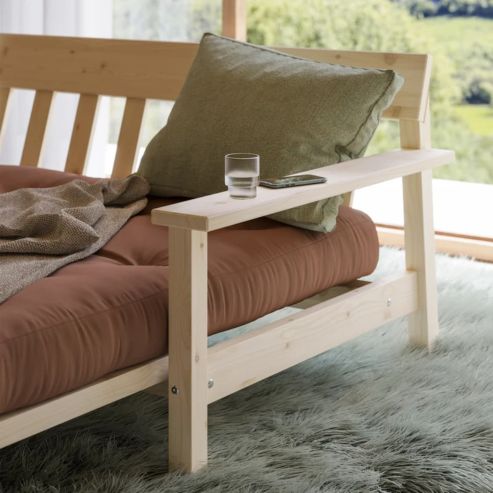Unwind Sofa bed, natural pine / mocha from Karup Design