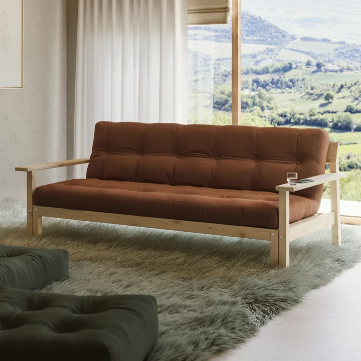 Unwind Sofa bed, natural pine / mocha from Karup Design