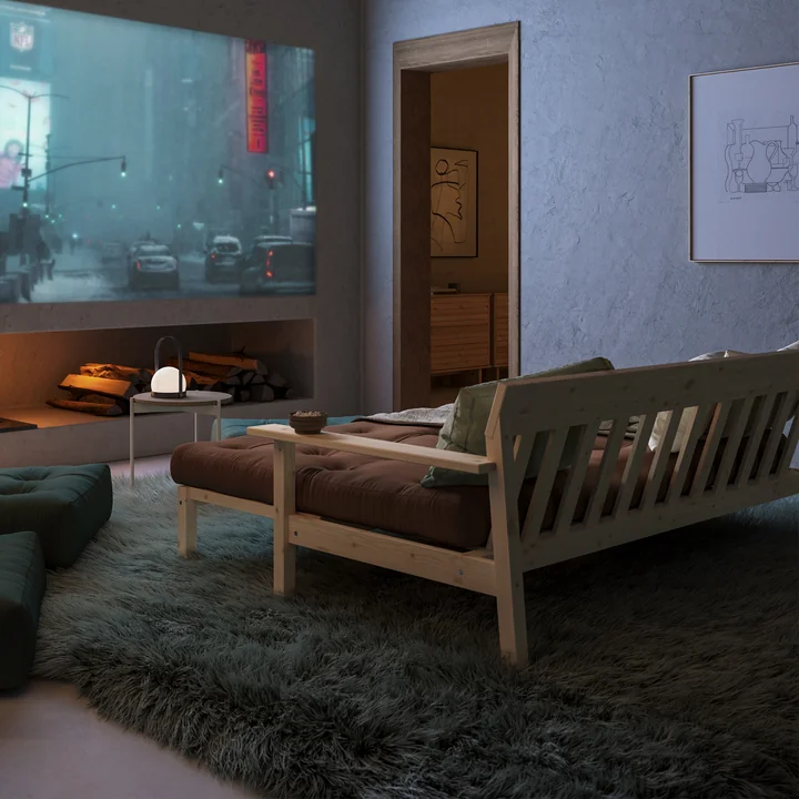 Unwind Sofa bed, natural pine from Karup Design