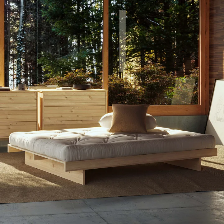 Kanso Bed, natural pine from Karup Design