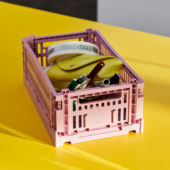 Colour Crate basket S recycled from HAY in the color dusty rose