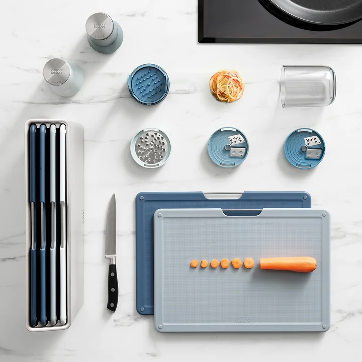 Joseph Joseph - Folio Cutting boards, large, (4 pieces), sky