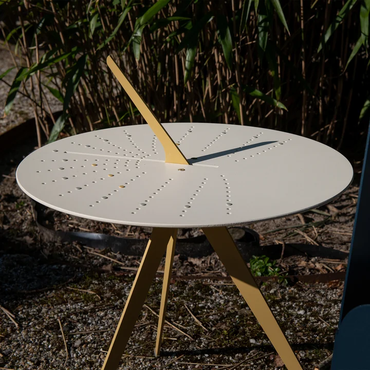 Sundial Side table from Weltevree in the color sand yellow