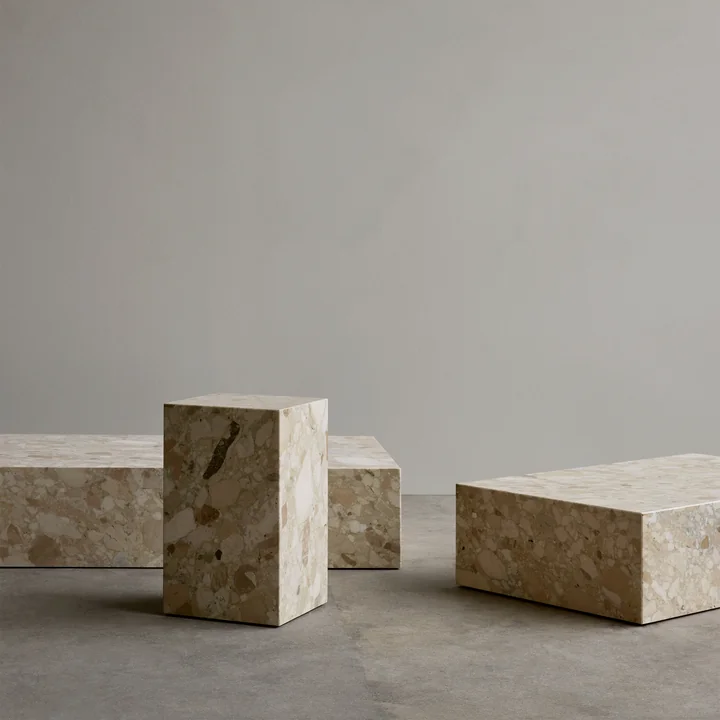 Plinth from Audo in the sand version (Kunis Breccia)