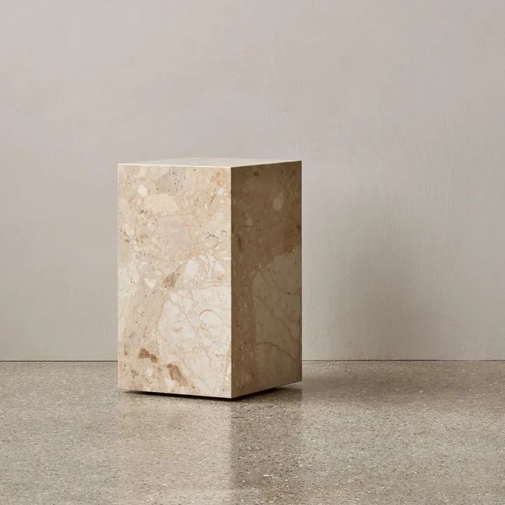 Plinth Tall side table from Audo in the Kunis Breccia version