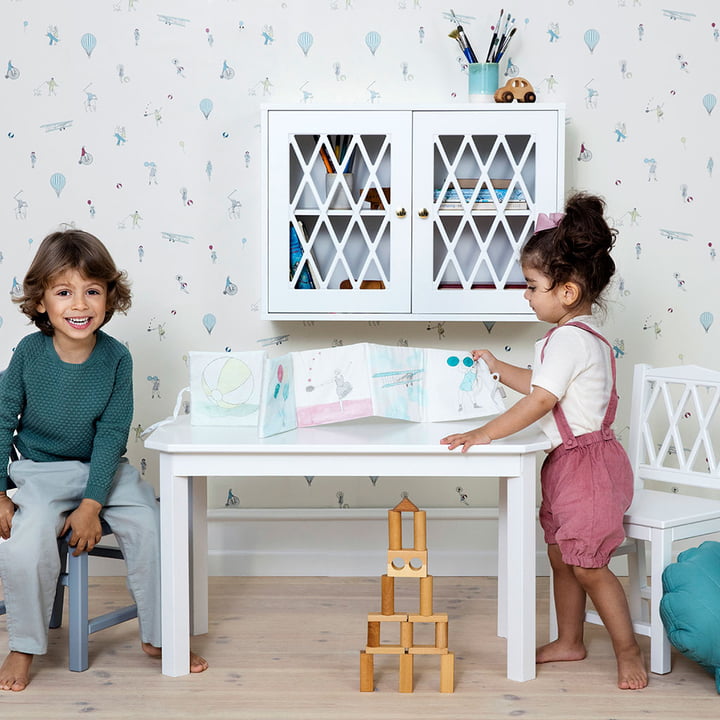 Harlequin children's table from Cam Cam Copenhagen in color white