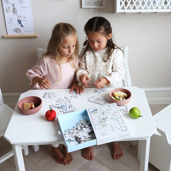 Harlequin children's table from Cam Cam Copenhagen in color white