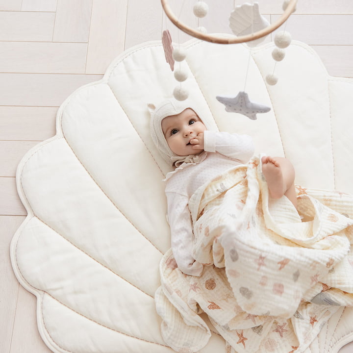 Sea Shell Play mat from Cam Cam Copenhagen in the color off-white