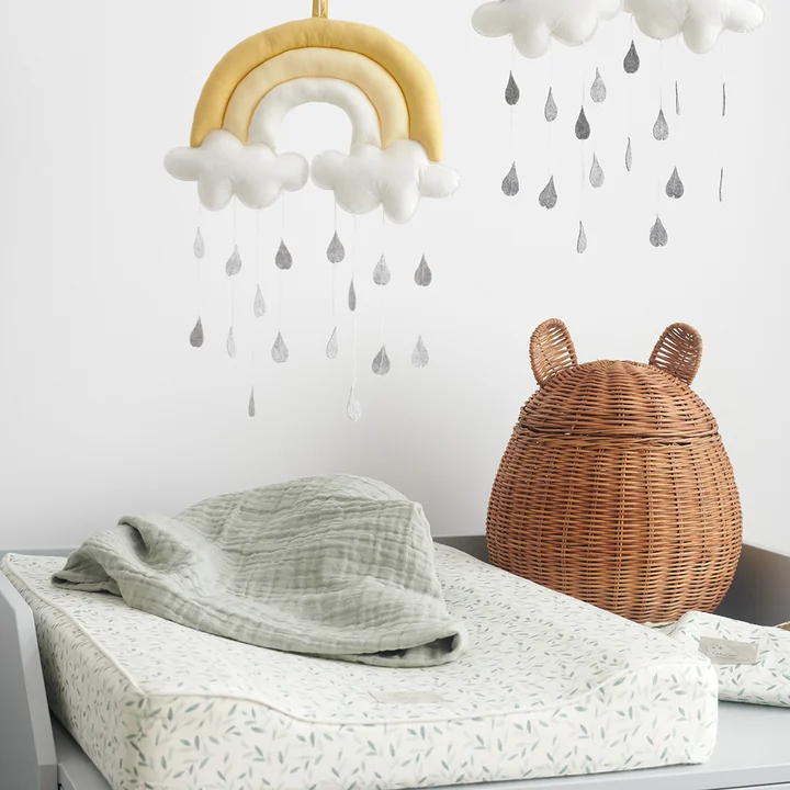 Changing mat from Cam Cam Copenhagen in the version green leaves