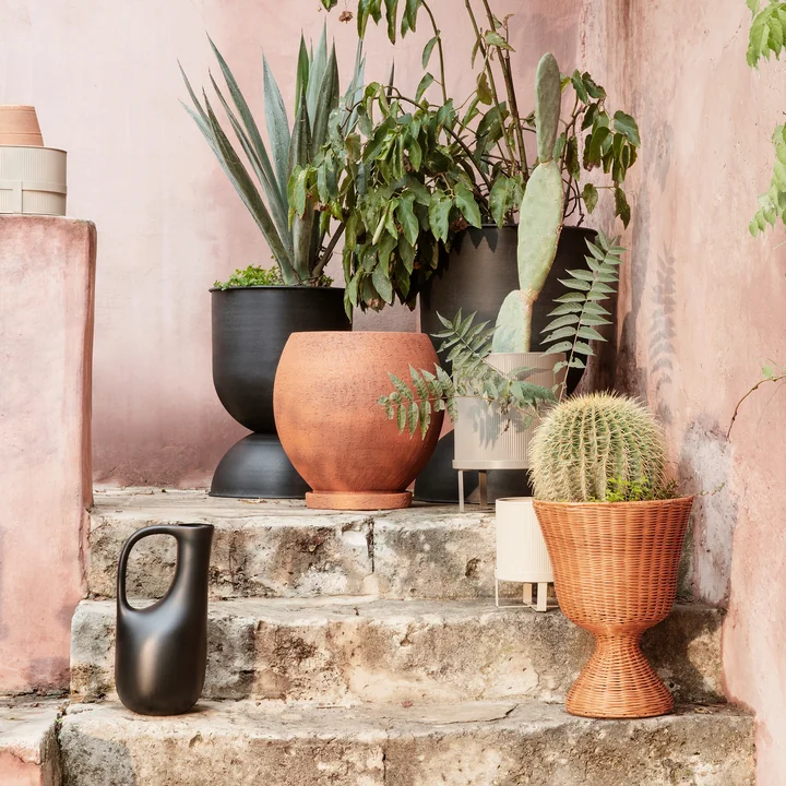 Agnes Flower stand woven, h 45 cm, natural by Ferm Living