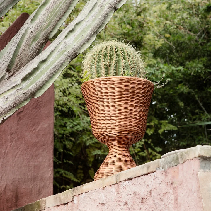 Agnes Flower stand woven, h 45 cm, natural by Ferm Living