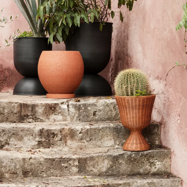 Agnes Flower stand woven, h 45 cm, natural by Ferm Living