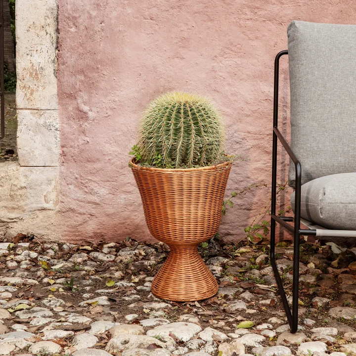 Agnes Flower stand woven, h 45 cm, natural by Ferm Living