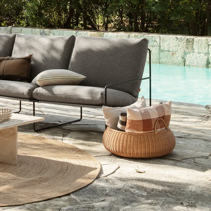 Braided Basket, Ø 60 cm, natural by Ferm Living