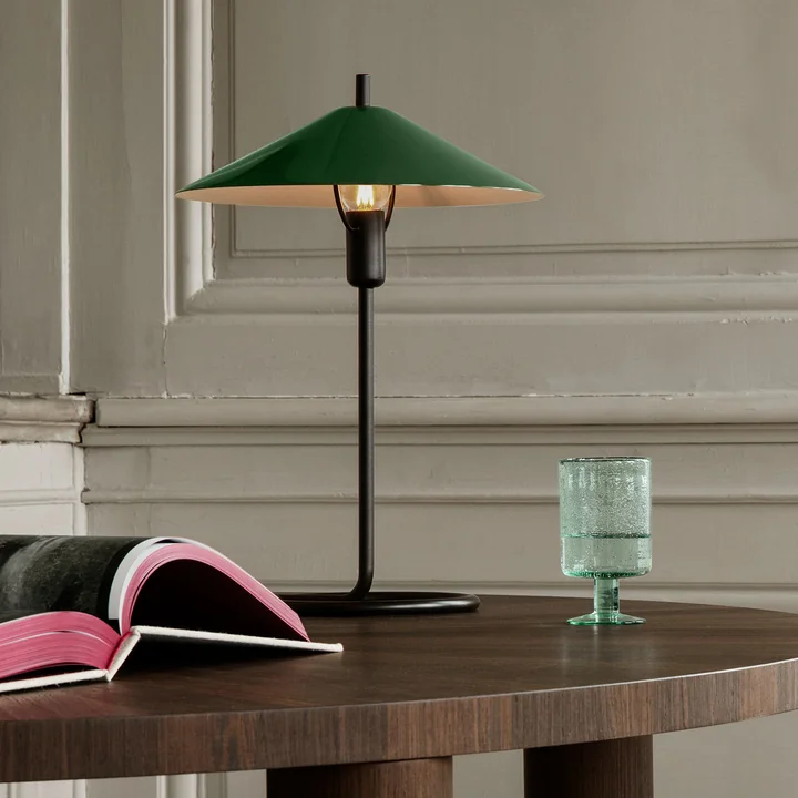 Filo table lamp, black / dark olive by Ferm Living