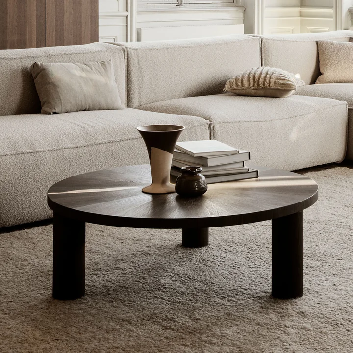 Flores Vase from Ferm Living in the version sand / black