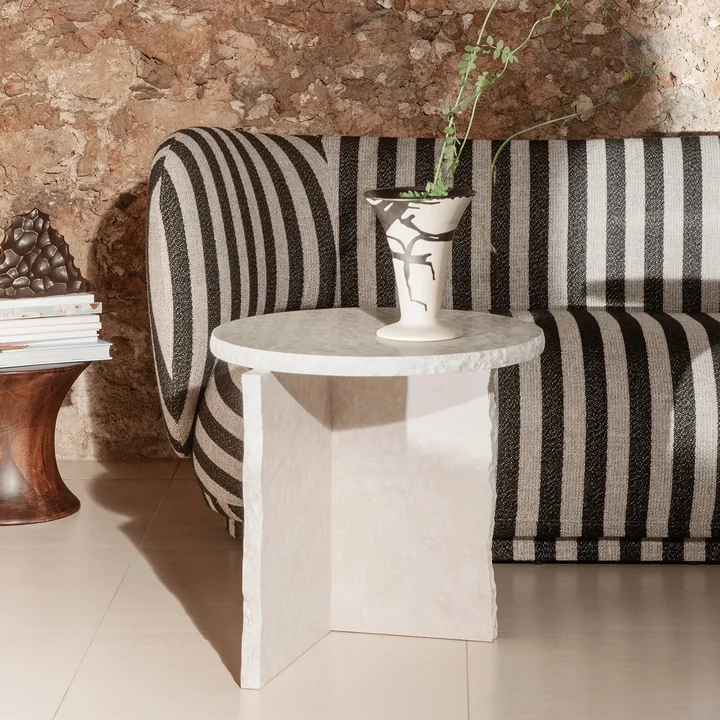 Flores Vase from Ferm Living in the version sand / black