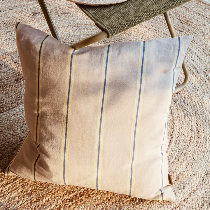 Grand cushion, 50 x 50 cm, oyster / lemon / blue by Ferm Living