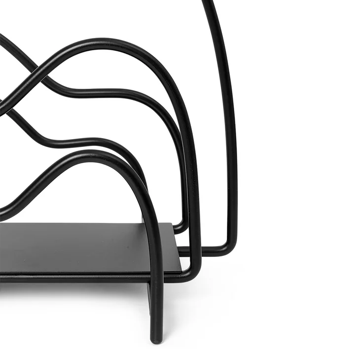 Lithos Magazine rack from Ferm Living in the color black