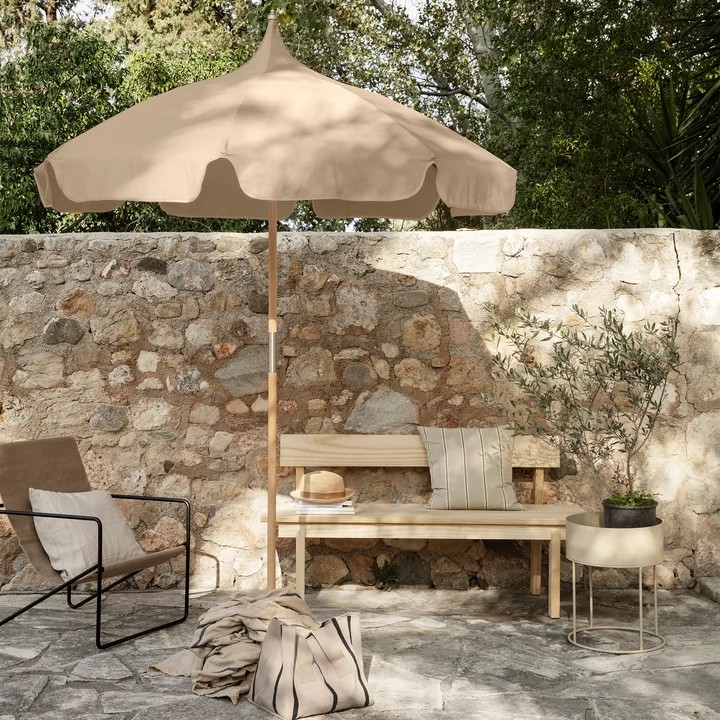 Lull Parasol from Ferm Living in the version cashmere