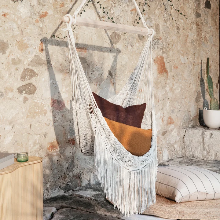 Path Hanging chair from Ferm Living in the version light sand