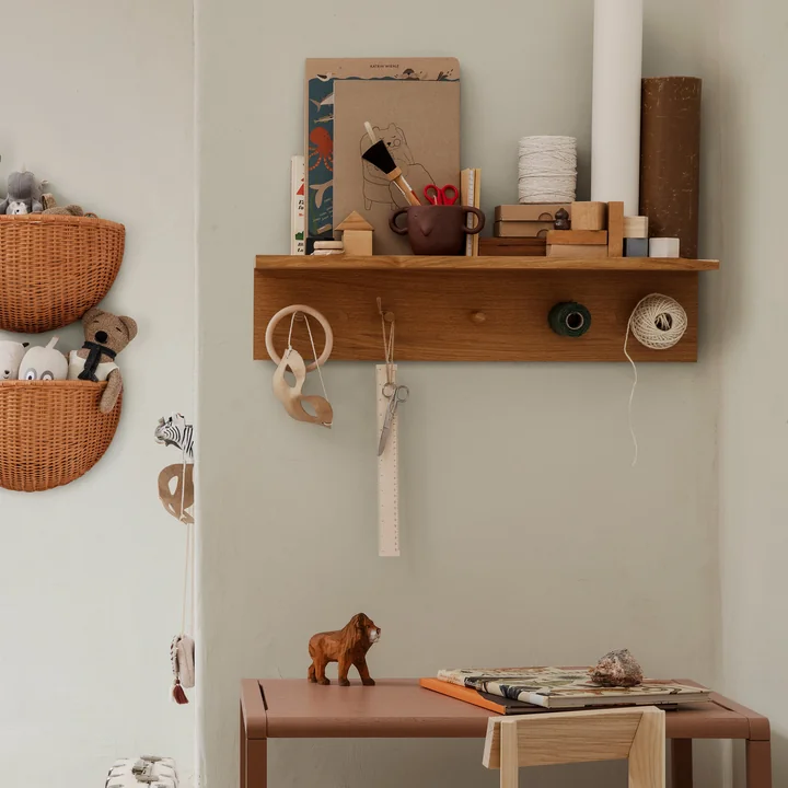 Place Wall shelf, Medium, Oak by Ferm Living