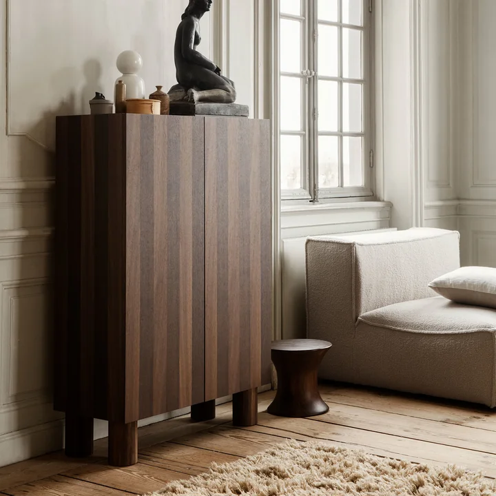 Post Storage cabinet by Ferm Living in smoked oak finish