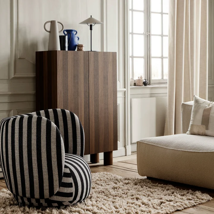 Post Storage cabinet by Ferm Living in smoked oak finish