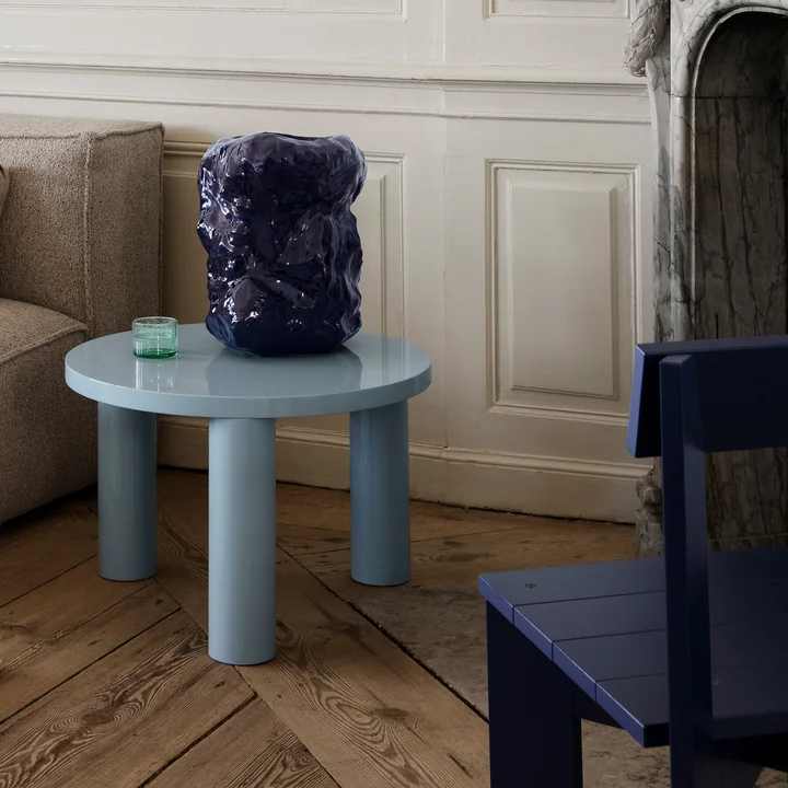 Post Coffee table Ø 65 x H 41 cm, ice blue by Ferm Living