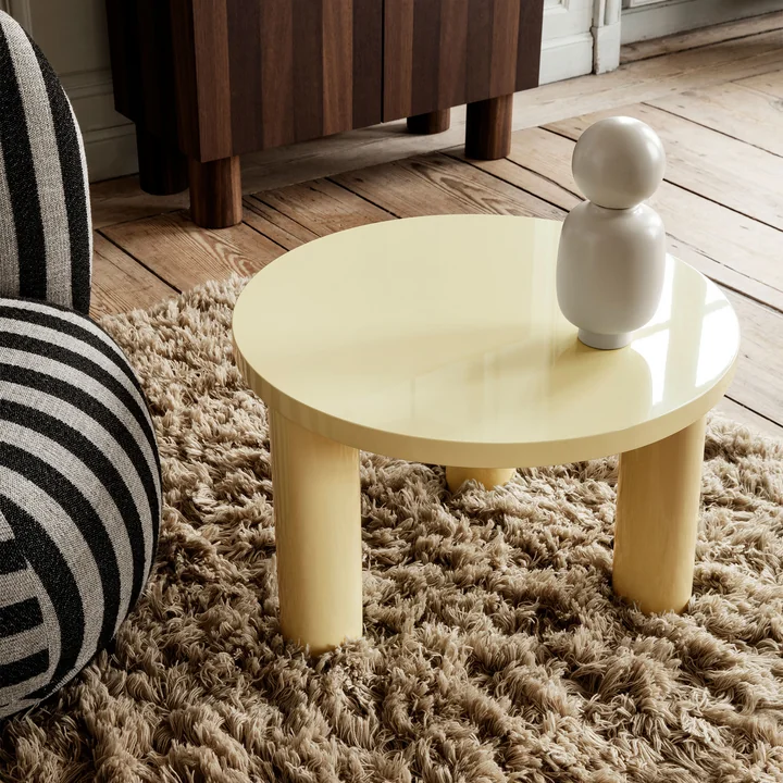 Post Coffee table Ø 65 x H 41 cm, lemonade by Ferm Living