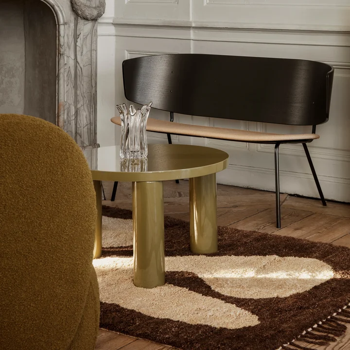 Post Coffee table Ø 65 x H 41 cm, olive by Ferm Living