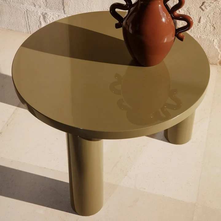 Post Coffee table Ø 65 x H 41 cm, olive by Ferm Living
