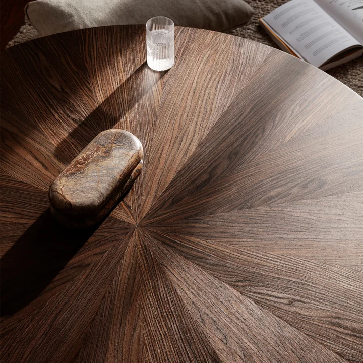 Post Dining table Ø 150 cm, smoked oak by Ferm Living