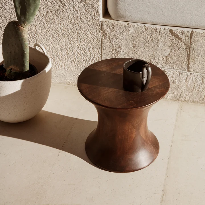 Spin Stool from Ferm Living in color brown