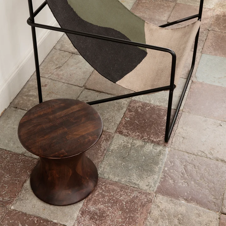 Spin Stool from Ferm Living in color brown