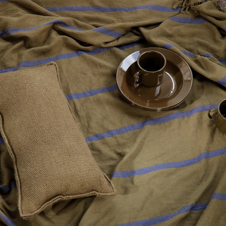 Yard Picnic tableware set, olive green by Ferm Living