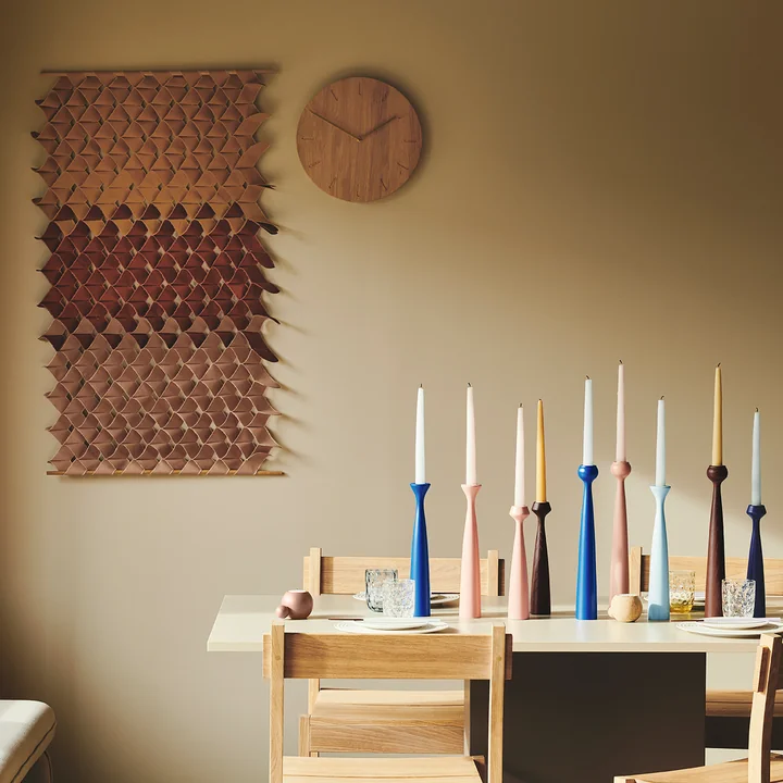 Blossom candle holder, Flow wall decoration by applicata