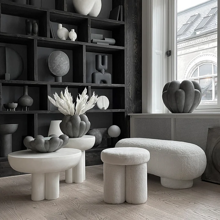Big Foot bench, 120 x 45 cm, sheepskin, white by 101 Copenhagen