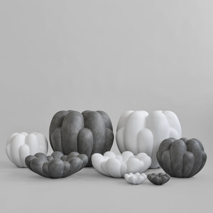 花瓶・フラワースタンド 101 COPENHAGEN Bloom Tray Mini Bloom Tray - Mini, Bone White Ceramic Bowl | 101 Copenhagen