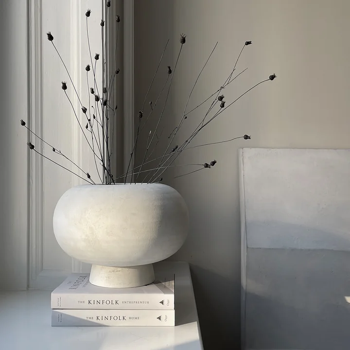 Kabin Vase, Fat, Ø 35 cm, white from 101 Copenhagen