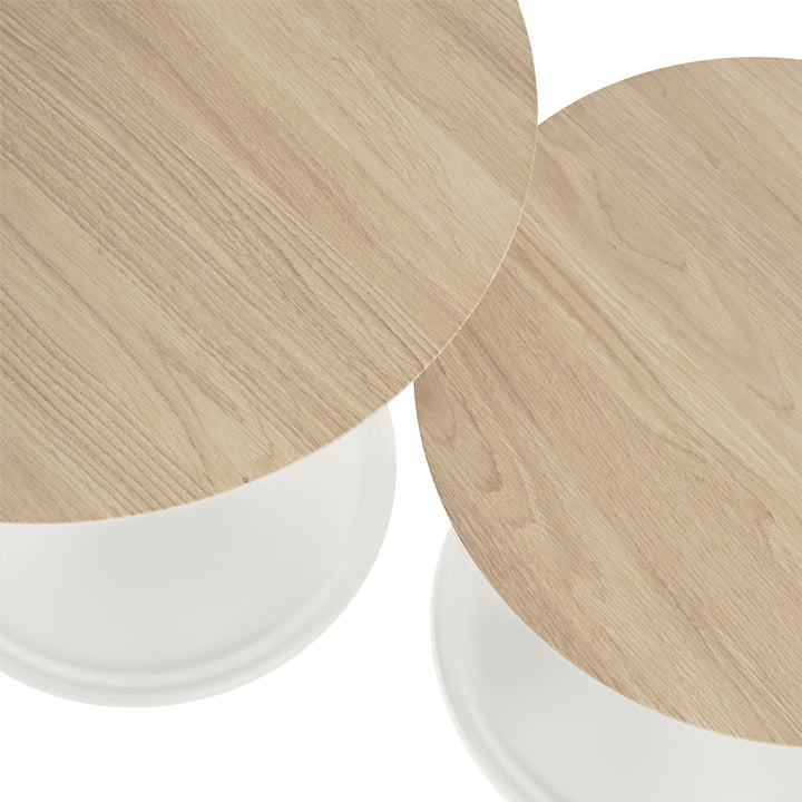 Soft Side table, oak / off-white by Muuto