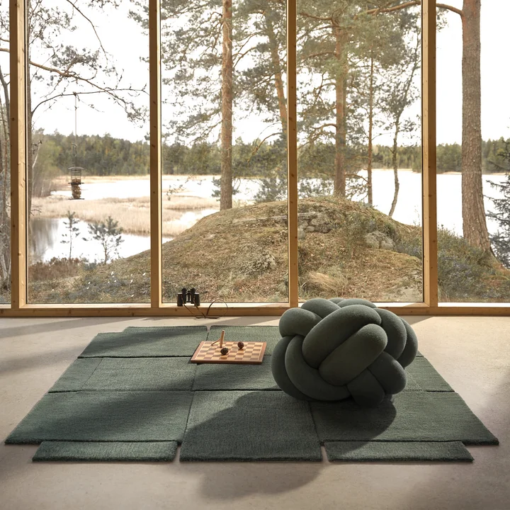Basket rug and Knot cushion XL from Design House Stockholm