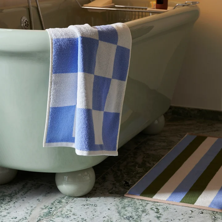 Check Bath mat, 50 x 90 cm, sky blue from HAY